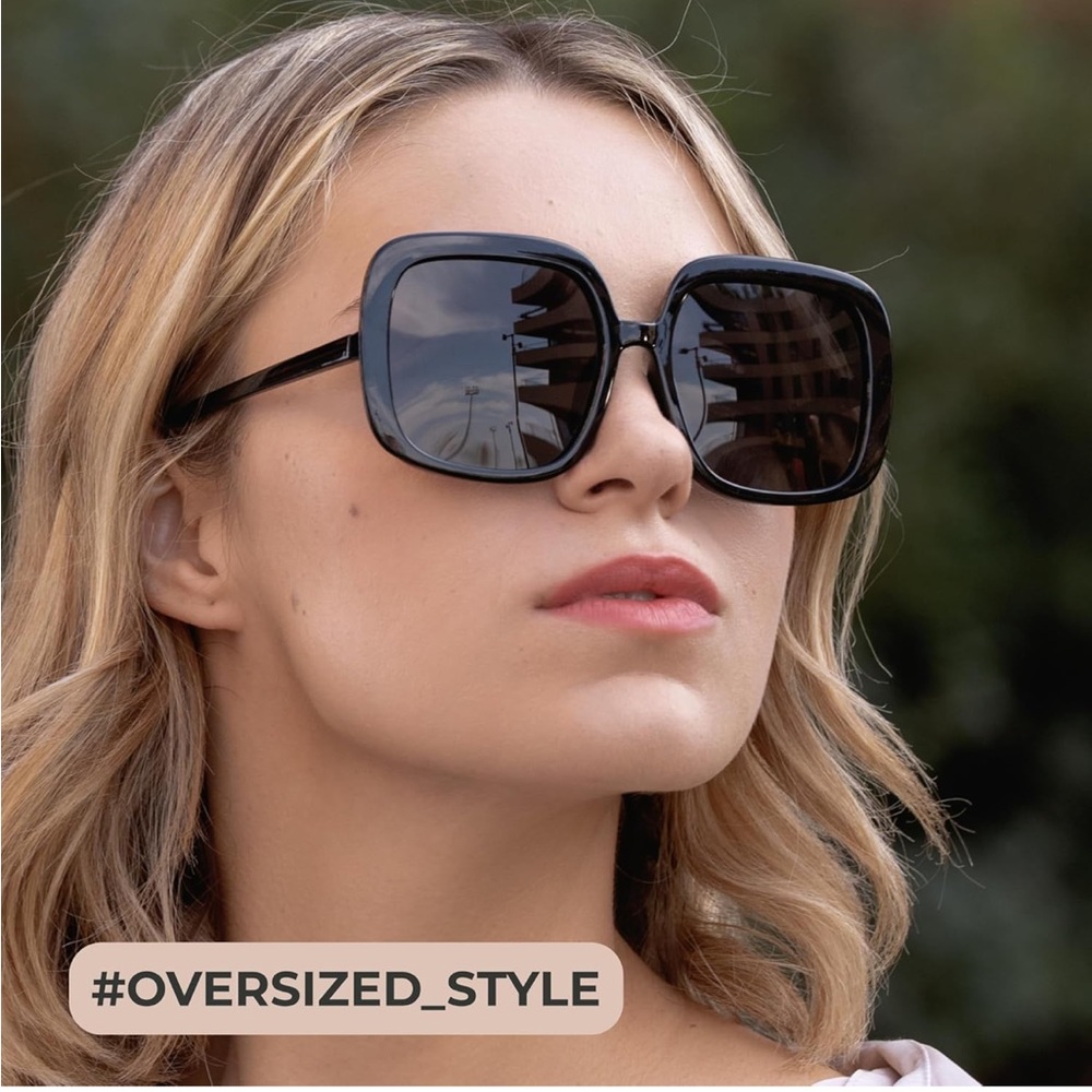 MIYYA Black Square Sunglasses - Picture 2 of 10